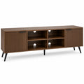Mueble de TV en Madera y Metal Marrón 180x40x60 cm