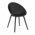 Silla de Plástico Negro Perforada 80x53x50 cm